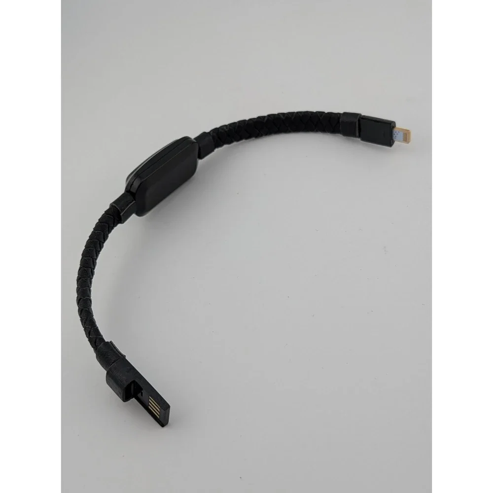 NIFTYX Wearable Charging‎ Cable Bracelet Power bank Lighting Charger- Black